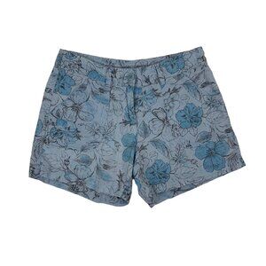 Jamaica Jaxx Blue Linen Blend Shorts 2 Boho Beach Resort Casual